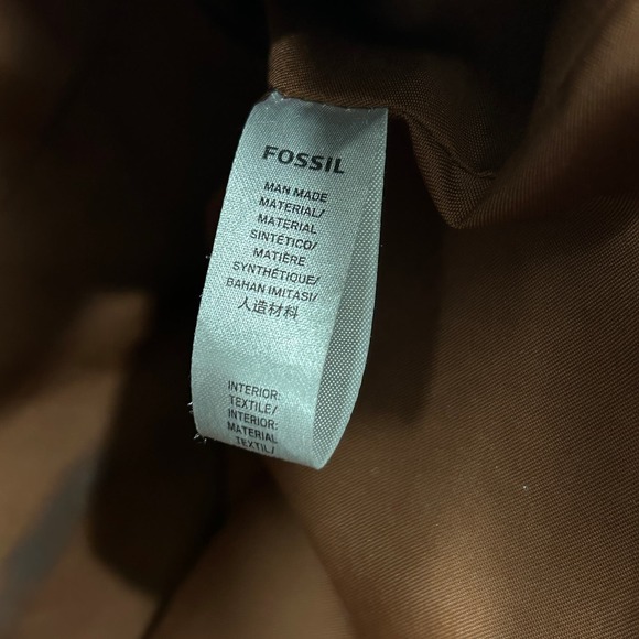 Fossil Sydney Black White Brown Satchel / Crossbody - Picture 7 of 13